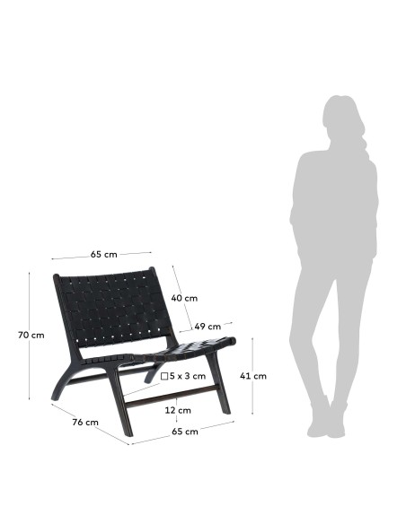 Butaca Calixta negro - Kave Home, Vackart