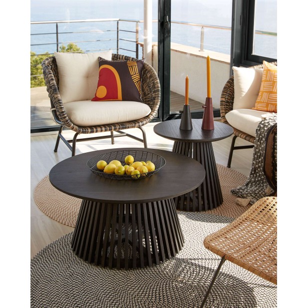 Mesa de centro Jeanette Ø 80 cm negro - Kave Home, Vackart