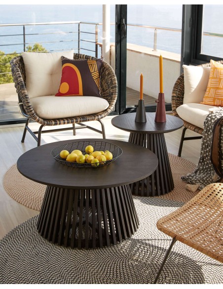 Mesa de centro Jeanette Ø 80 cm negro - Kave Home, Vackart