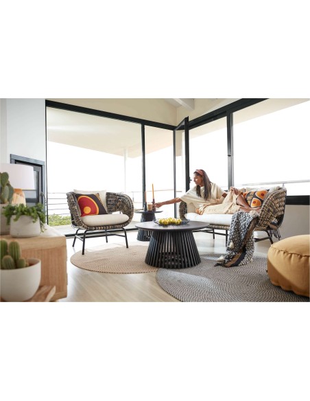 Mesa de centro Jeanette Ø 80 cm negro - Kave Home, Vackart