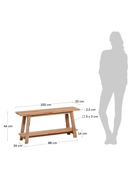 Banco Safara 100 cm - Kave Home