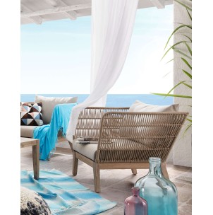 Butaca BELLAGIO 86x72 acacia blanco patinado cuerda beige 2