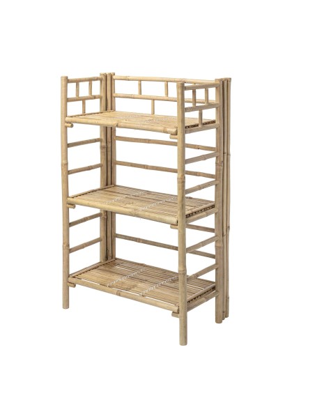 Estantería Plegable ZEP, Bambú Natural - Bloomingville. Vackart