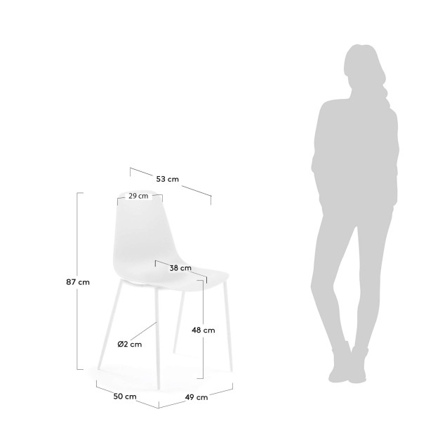 Silla WHATTS, Blanco - Kave Home. Vackart Silla WHATTS, Blanco - Kave Home. Vackart