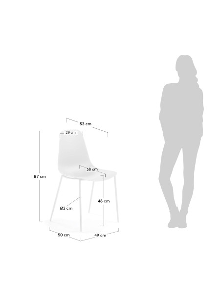 Silla WHATTS, Blanco - Kave Home. Vackart