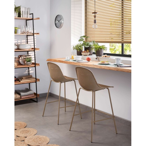 Taburete Quinby beige altura 65 cm - Kave Home Taburete Quinby beige altura 65 cm - Kave Home