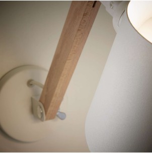 Aplique MUSE, Metal Blanco / Madera Natural - Kave Home. Vackart 2