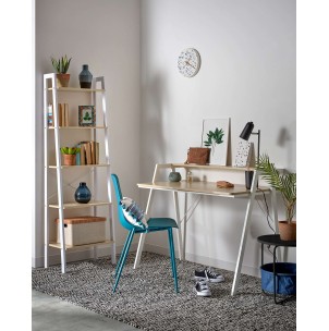 Estantería AARHUS, Metal Blanco / Natural - Kave Home. Vackart 2