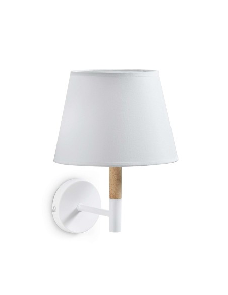 Aplique ORSEN, Algodón Blanco / Madera Natural - Kave Home. Vackart