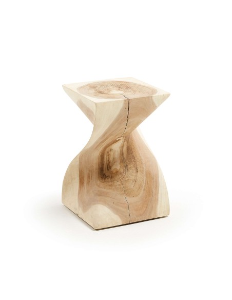 Mesa Auxiliar HAKON 30x30 cm, Madera Natural - Kave Home. Vackart