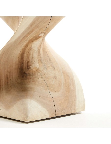 Mesa Auxiliar HAKON 30x30 cm, Madera Natural - Kave Home. Vackart