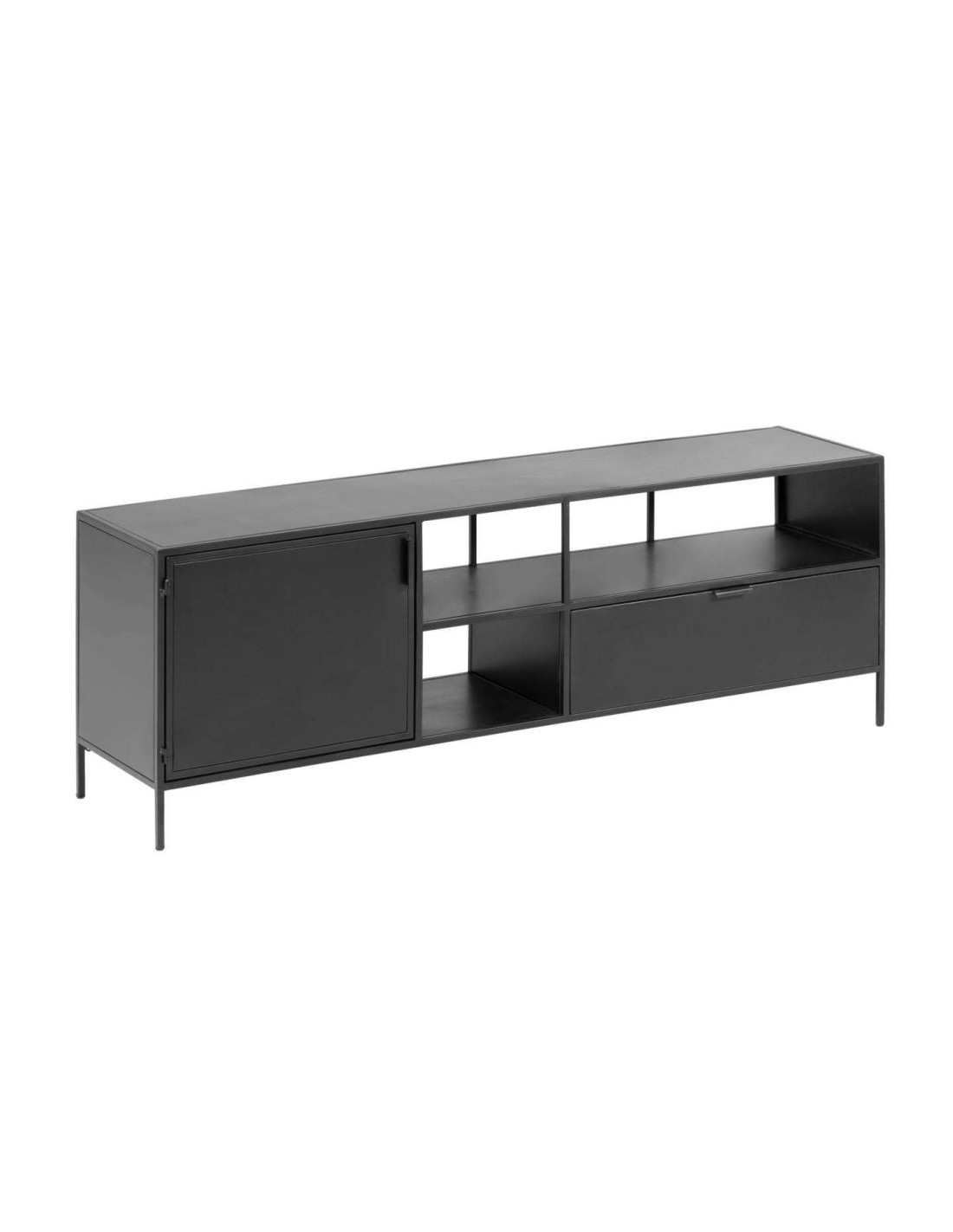 Mueble TV SHANTAY 150x50 cm, Metal Negro - Vackart. CC1909R01