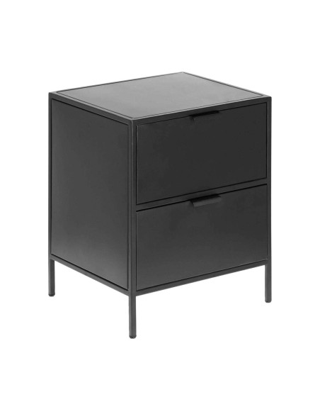 Mesita de Noche SHANTAY 40x50 cm, Metal Negro - Kave Home. Vackart