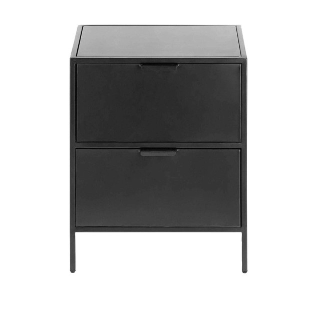 Mesita de Noche SHANTAY 40x50 cm, Metal Negro - Kave Home. Vackart