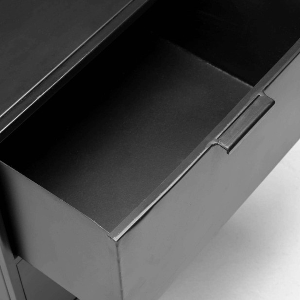 Mesita de Noche SHANTAY 40x50 cm, Metal Negro - Kave Home. Vackart