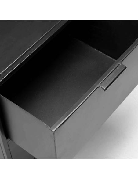 Mesita de Noche SHANTAY 40x50 cm, Metal Negro - Kave Home. Vackart