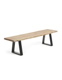 Banco ALAIA 180 cm, Acacia Natural / Metal Negro - Kave Home