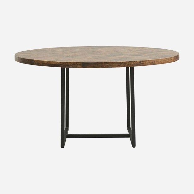 Mesa KANT de Comedor Ø140 cm, Madera Natural / Metal - House Doctor. Vackart