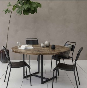 Mesa KANT de Comedor Ø140 cm, Madera Natural / Metal - House Doctor. Vackart 2