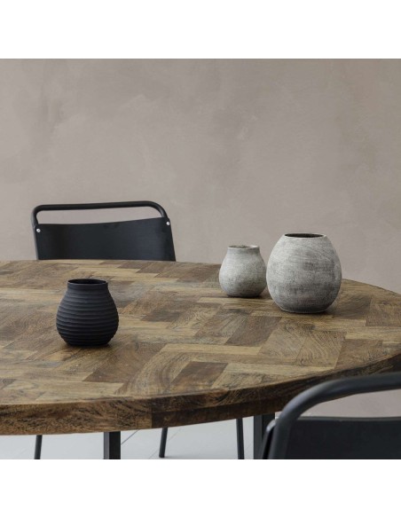 Mesa KANT de Comedor Ø140 cm, Madera Natural / Metal - House Doctor. Vackart
