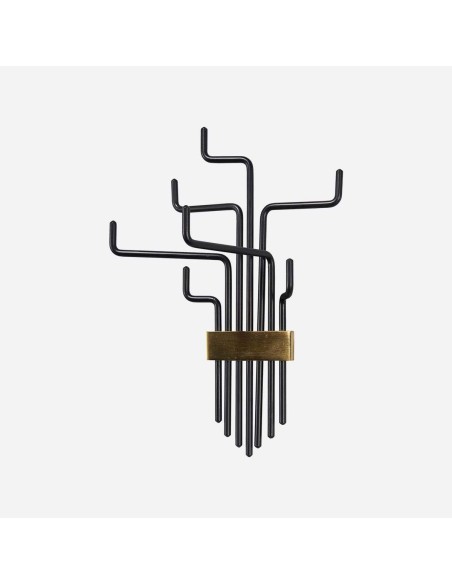 Perchero PIPES, Metal Negro / Dorado - House Doctor. Vackart