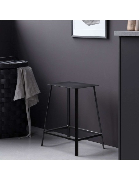 Taburete Bajo RAG 50 cm, Metal Negro - House Doctor. Vackart