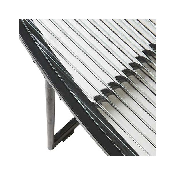 Mesa MILAN de Centro 90x50 cm, Hierro Negro / Cristal - Affari. Vackart