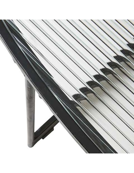 Mesa MILAN de Centro 90x50 cm, Hierro Negro / Cristal - Affari. Vackart