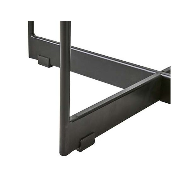 Mesa MILAN de Centro 90x50 cm, Hierro Negro / Cristal - Affari. Vackart