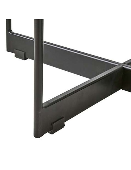 Mesa MILAN de Centro 90x50 cm, Hierro Negro / Cristal - Affari. Vackart