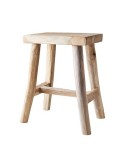 Taburete Bajo PALLE 45 cm Alto, Teca Natural - Affari