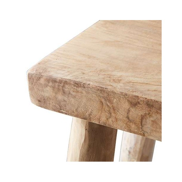 Taburete Bajo PALLE 45 cm Alto, Teca Natural - Affari. Vackart