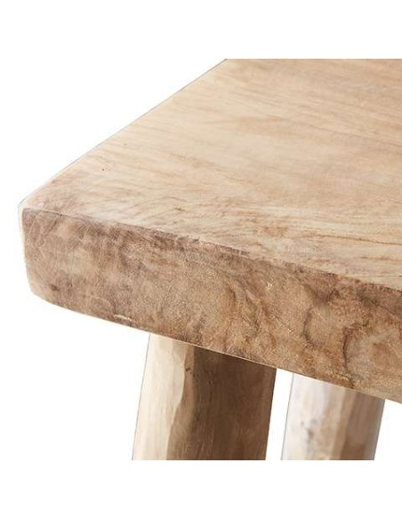 Taburete Bajo PALLE 45 cm Alto, Teca Natural - Affari. Vackart