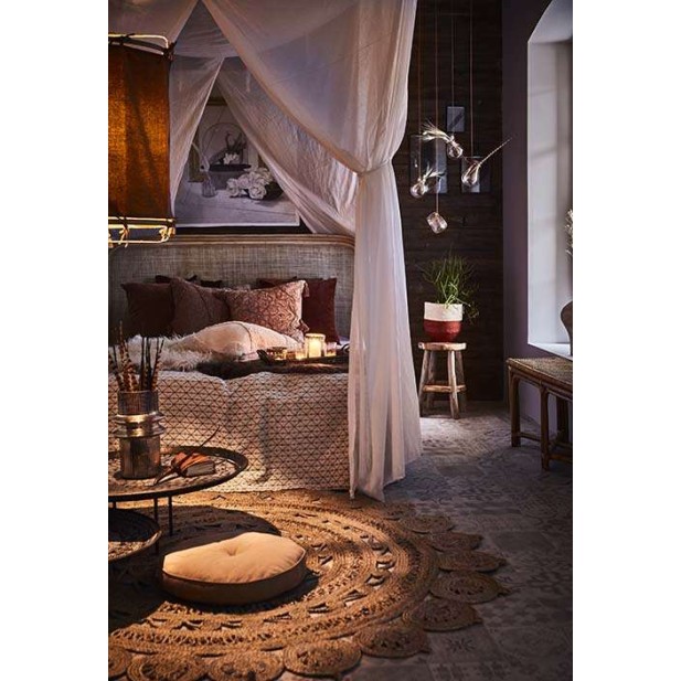 Taburete Bajo PALLE 45 cm Alto, Teca Natural - Affari. Vackart