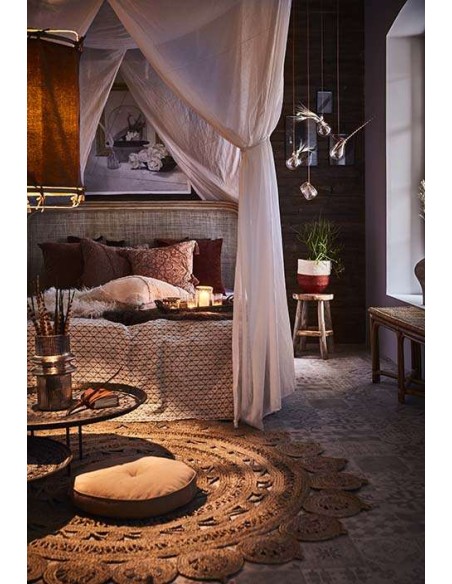 Taburete Bajo PALLE 45 cm Alto, Teca Natural - Affari. Vackart