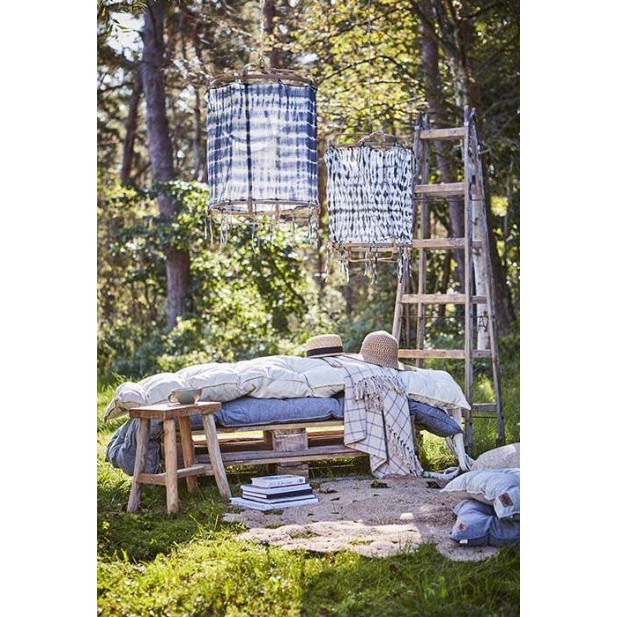 Taburete Bajo PALLE 45 cm Alto, Teca Natural - Affari. Vackart