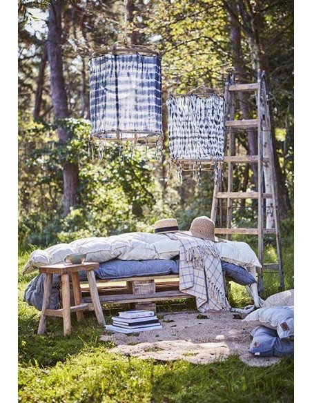 Taburete Bajo PALLE 45 cm Alto, Teca Natural - Affari. Vackart