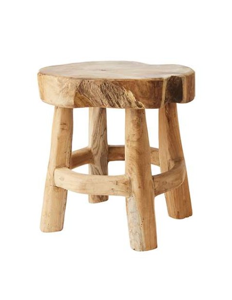 Taburete ARVID Ø30 cm, Madera Natural - Affari. Vackart