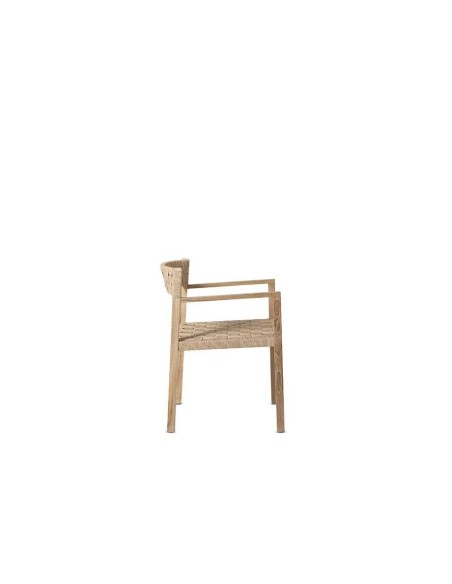 Silla CORA, Teca Reciclada Natural / Cuerda - Dareels. Vackart