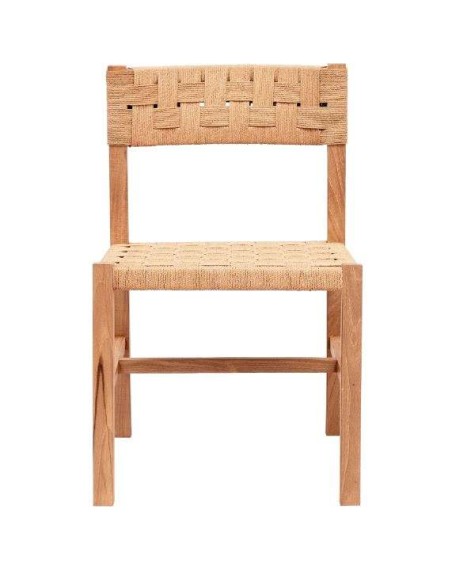 Silla CORA WA, Teca Reciclada Natural / Cuerda - Dareels. Vackart