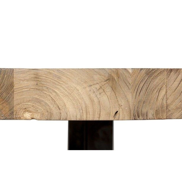 Mesa JATI Ø160 cm de Comedor, Teca Reciclada / Hierro - Dareels. Vackart