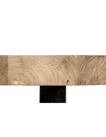 Mesa JATI Ø160 cm de Comedor, Teca Reciclada / Hierro - Dareels. Vackart