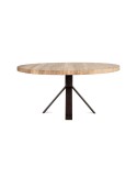 Mesa JATI Ø180 de Comedor, Teca Reciclada / Hierro - Dareels