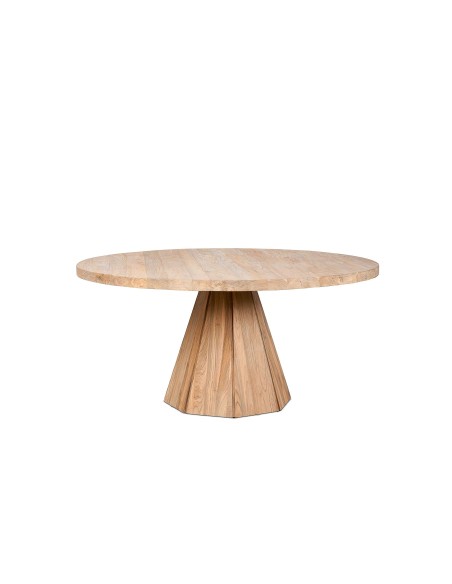 Mesa JATI WL Ø160 de Comedor, Teca Reciclada - Dareels. Vackart