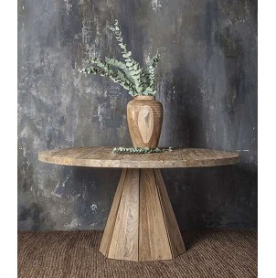 Mesa JATI WL Ø160 de Comedor, Teca Reciclada - Dareels. Vackart 2