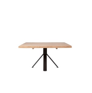 Mesa JATI SQUARE 140 de Comedor, Teca Reciclada / Hierro - Dareels. Las originales y exclusivas mesas de diseño de Dareels en Vackart, tu tienda de diseño online.