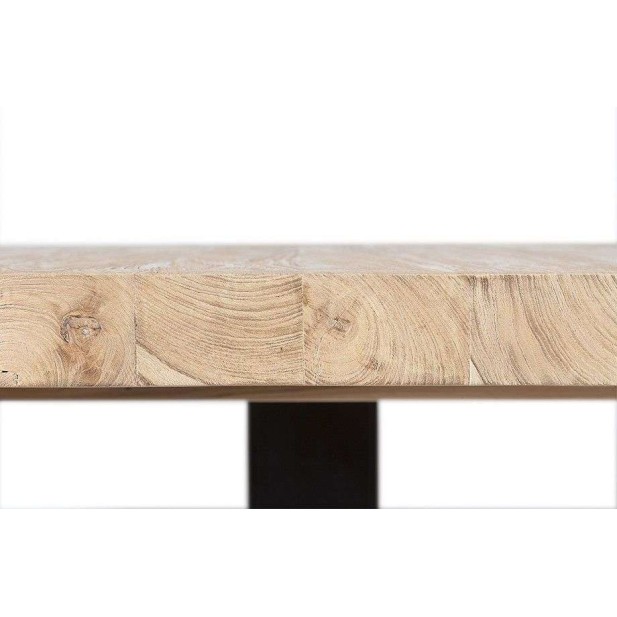 Mesa JATI SQUARE 140 de Comedor, Teca Reciclada / Hierro - Dareels. Vackart