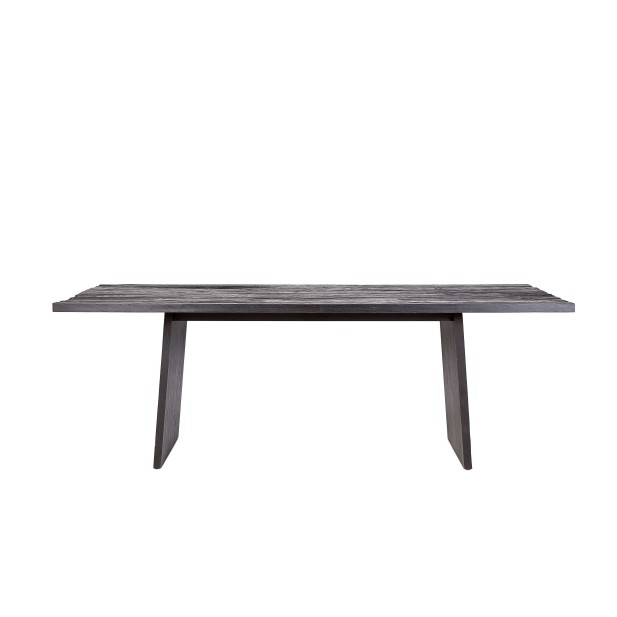 Mesa EROSI BLACK 220x90 de Comedor, Teca Reciclada - Dareels. Vackart