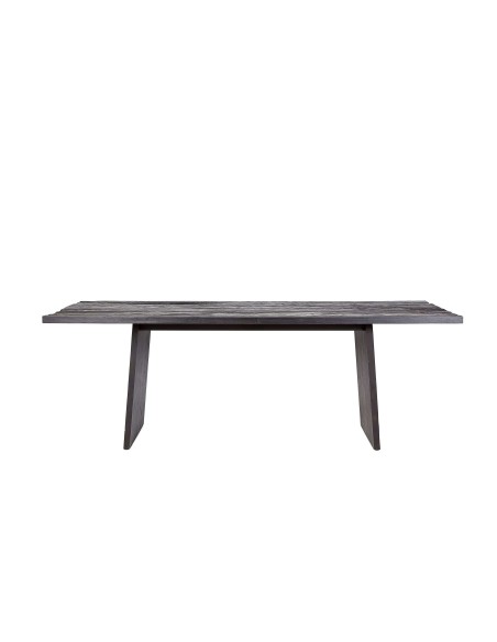 Mesa EROSI BLACK 220x90 de Comedor, Teca Reciclada - Dareels. Vackart