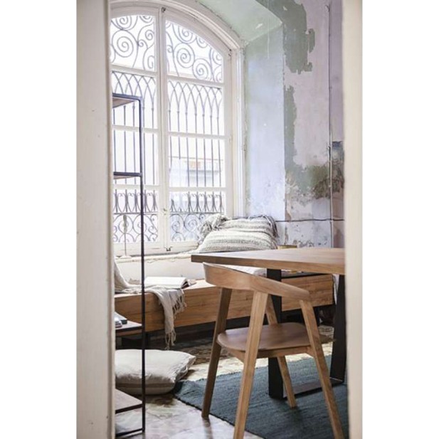 Mesa KNOT 230x100 de Comedor, Teca Reciclada / Hierro - Dareels. Vackart